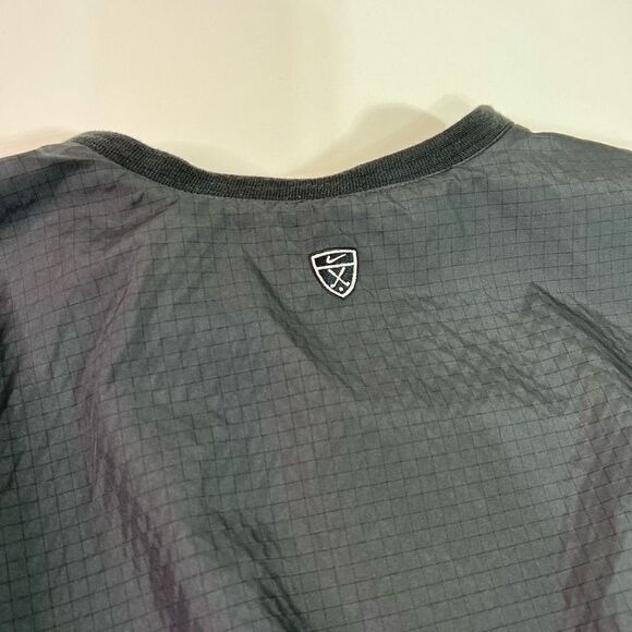 Nike Golf Windbreaker Men's XL Black Graph Pattern Elastic Cuffs Hem Zip Pockets - Picture 6 of 16